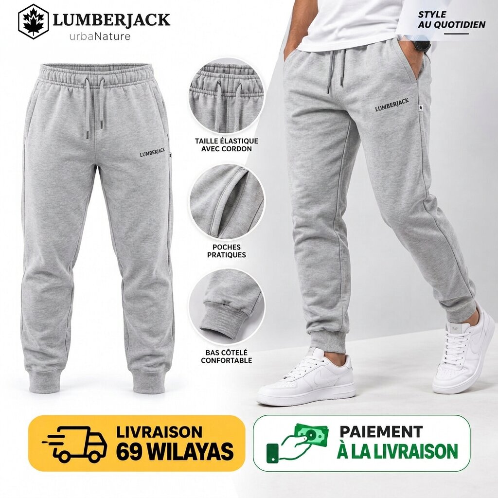 LUMBERJACK Pantalon Jogging — Gris