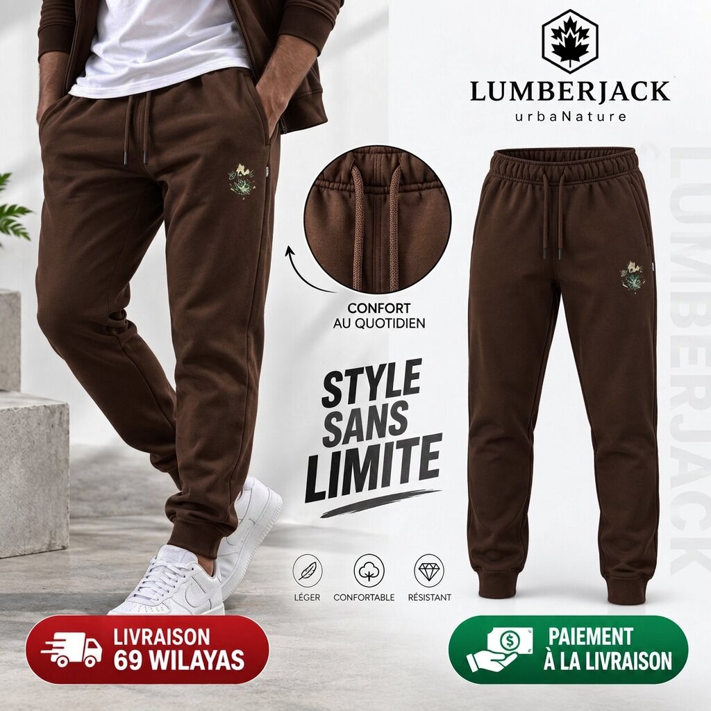 LUMBERJACK Pantalon Jogging — Marron