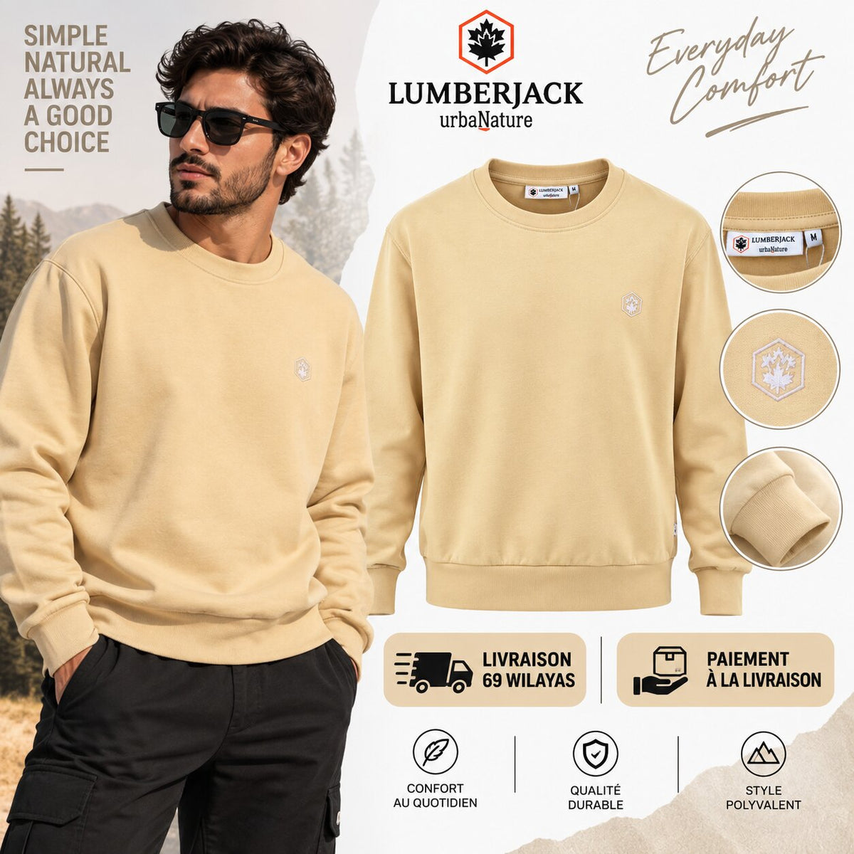 LUMBERJACK Sweat Shirt — Kaki