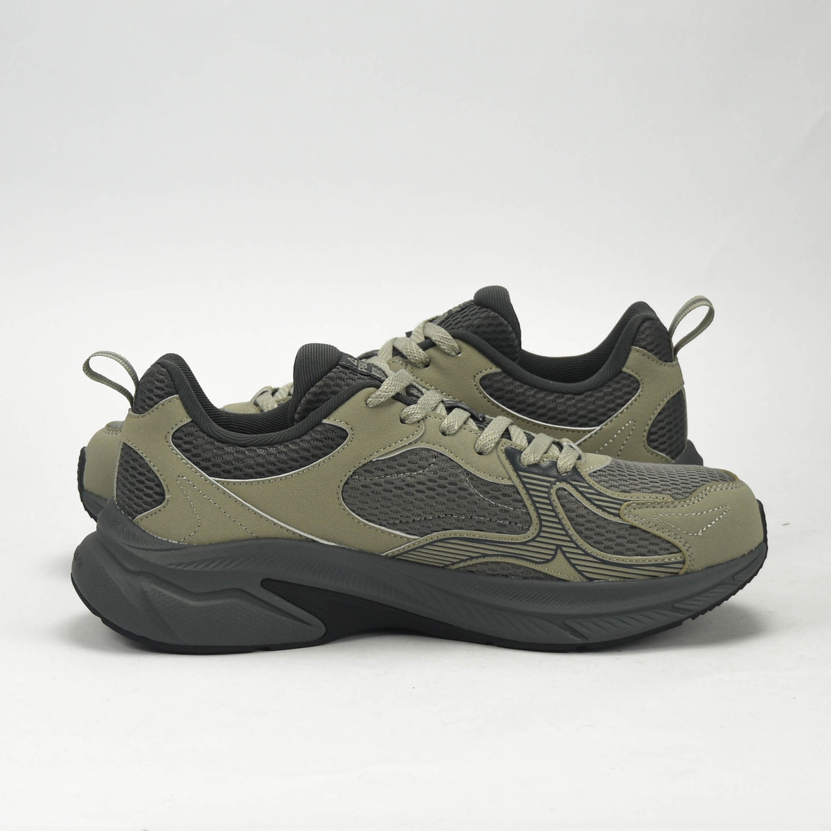 PEAK TRAINING RUNNING SHOES-ASPHALT GREEN/MAGNETIC GREY