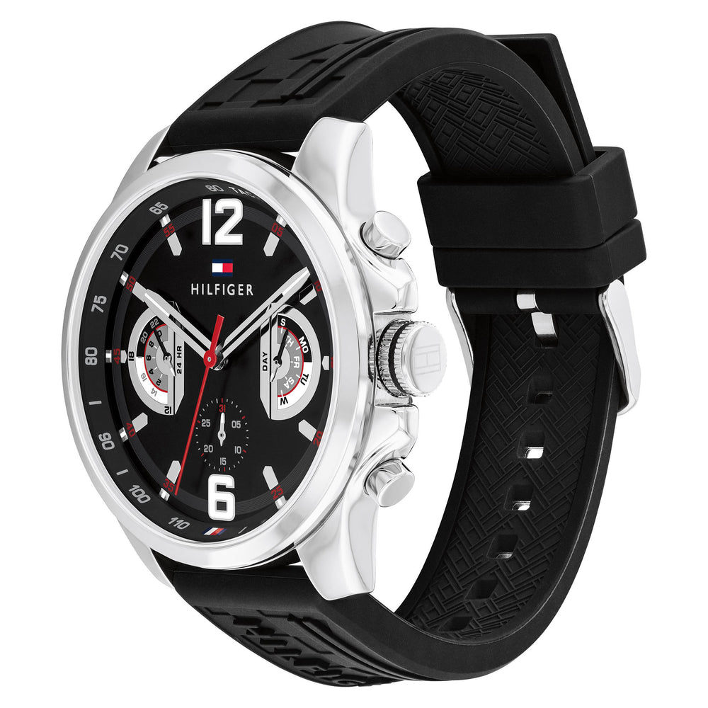 Montre Tommy Hilfiger Black Silicone Multi-function