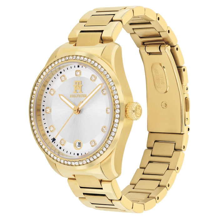 Montre Tommy Hilfiger Gold Steel Silver Dial