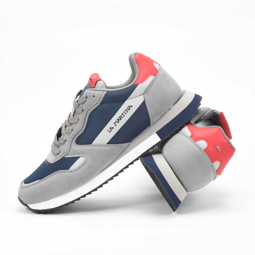 La Martina Low Top Leather Sneakers Grey