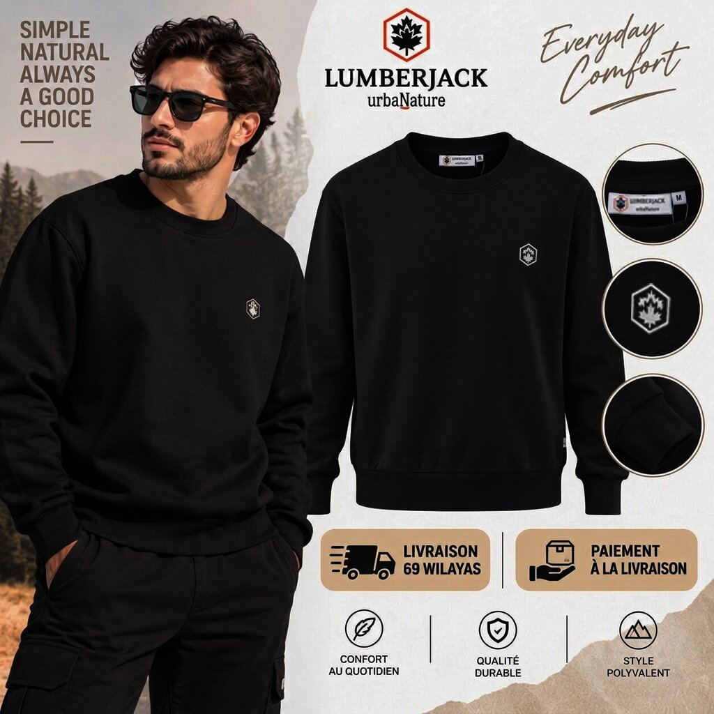 LUMBERJACK Sweat Shirt — Noir